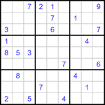 Судоку 9х9 #1358 трудный