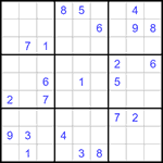 Судоку 9х9 #1359 трудный