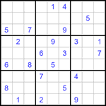 Судоку 9х9 #1360 трудный