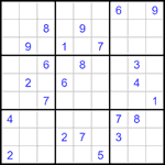 Судоку 9х9 #1361 трудный