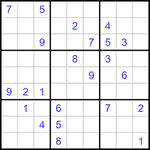 Судоку 9х9 #1362 трудный