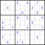 Судоку 9х9 #1363 трудный