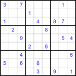 Судоку 9х9 #1365 трудный