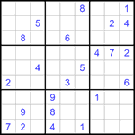 Судоку 9х9 #1366 трудный