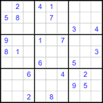 Судоку 9х9 #1367 трудный