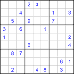 Судоку 9х9 #1369 трудный