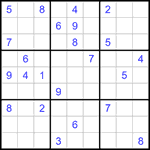 Судоку 9х9 #1370 трудный