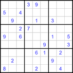 Судоку 9х9 #1371 трудный
