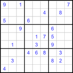 Судоку 9х9 #1372 трудный