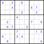 Судоку 9х9 #1373 трудный