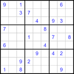Судоку 9х9 #1374 трудный
