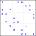 Судоку 9х9 #1375 трудный