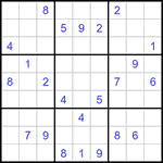 Судоку 9х9 #1376 трудный