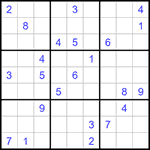 Судоку 9х9 #1378 трудный