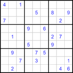 Судоку 9х9 #1379 трудный