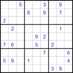 Судоку 9х9 #1381 трудный