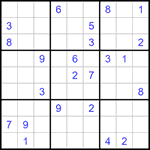 Судоку 9х9 #1382 трудный