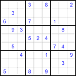 Судоку 9х9 #1384 трудный