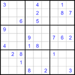 Судоку 9х9 #1385 трудный