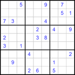 Судоку 9х9 #1389 трудный