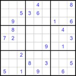 Судоку 9х9 #1390 трудный