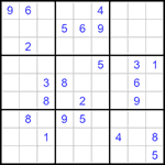 Судоку 9х9 #1394 трудный