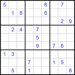 Судоку 9х9 #1396 трудный