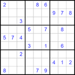 Судоку 9х9 #1397 трудный