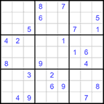 Судоку 9х9 #1398 трудный