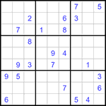 Судоку 9х9 #1399 трудный