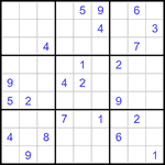 Судоку 9х9 #1400 трудный