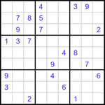 Судоку 9х9 #1402 трудный