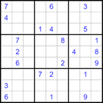 Судоку 9х9 #1403 трудный