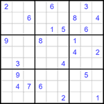 Судоку 9х9 #1404 трудный