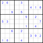 Судоку 9х9 #1405 трудный