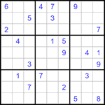 Судоку 9х9 #1406 трудный