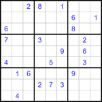 Судоку 9х9 #1407 трудный