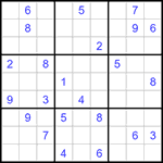 Судоку 9х9 #1409 трудный