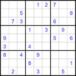 Судоку 9х9 #1286 очень трудный