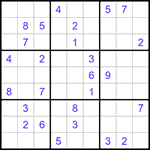 Судоку 9х9 #1287 очень трудный