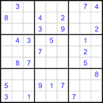 Судоку 9х9 #1288 очень трудный