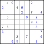 Судоку 9х9 #1290 очень трудный