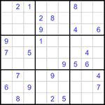 Судоку 9х9 #1291 очень трудный