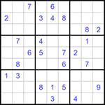 Судоку 9х9 #1294 очень трудный