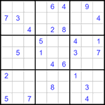 Судоку 9х9 #1295 очень трудный