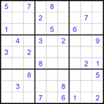 Судоку 9х9 #1297 очень трудный