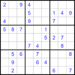 Судоку 9х9 #1298 очень трудный