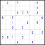 Судоку 9х9 #1299 очень трудный