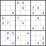 Судоку 9х9 #1300 очень трудный