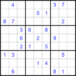 Судоку 9х9 #1302 очень трудный